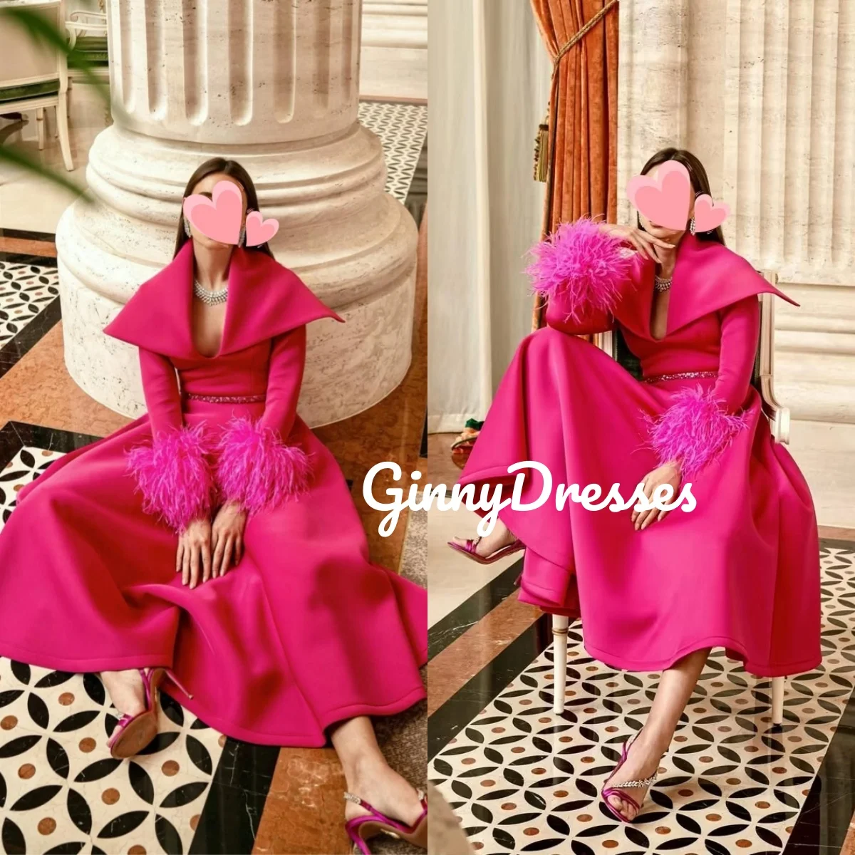 

Бальные платья трапециевидной формы с перьями на заказ вечернее платье с v-образным вырезом длиной до пола, кружевные платья на молнии с длинными рукавами, роскошные платья на день рождения