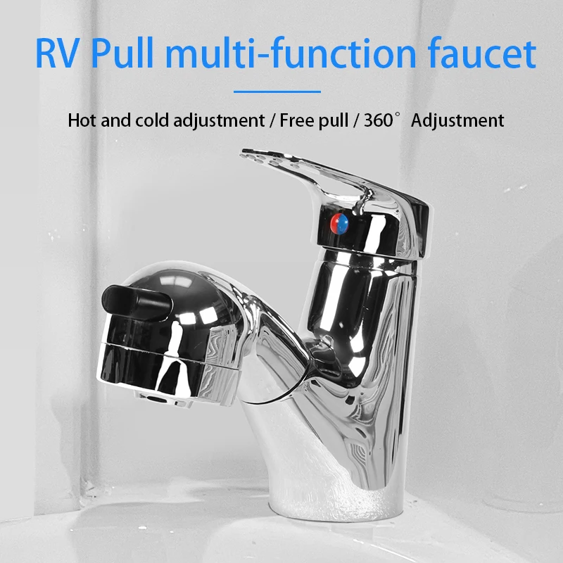 

Pull out Water-Saving Faucet Shower Head and Hose Kit for RV Trailers, Hand-Held Shower Set with Hose Caravan Accessories Camper