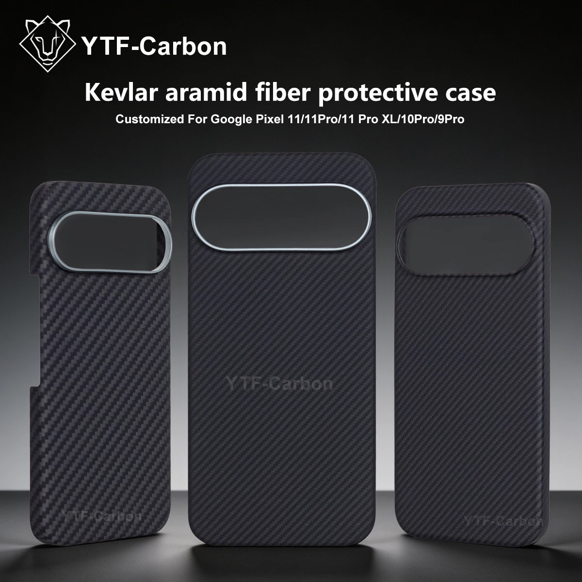 YTF for Google Pixel 11/11Pro/11 Pro XL Ultra-Thin Carbon Fiber Fabric Aramid Kevlar Magnetic Case 10 Pro XL/9 Pro Phone Case