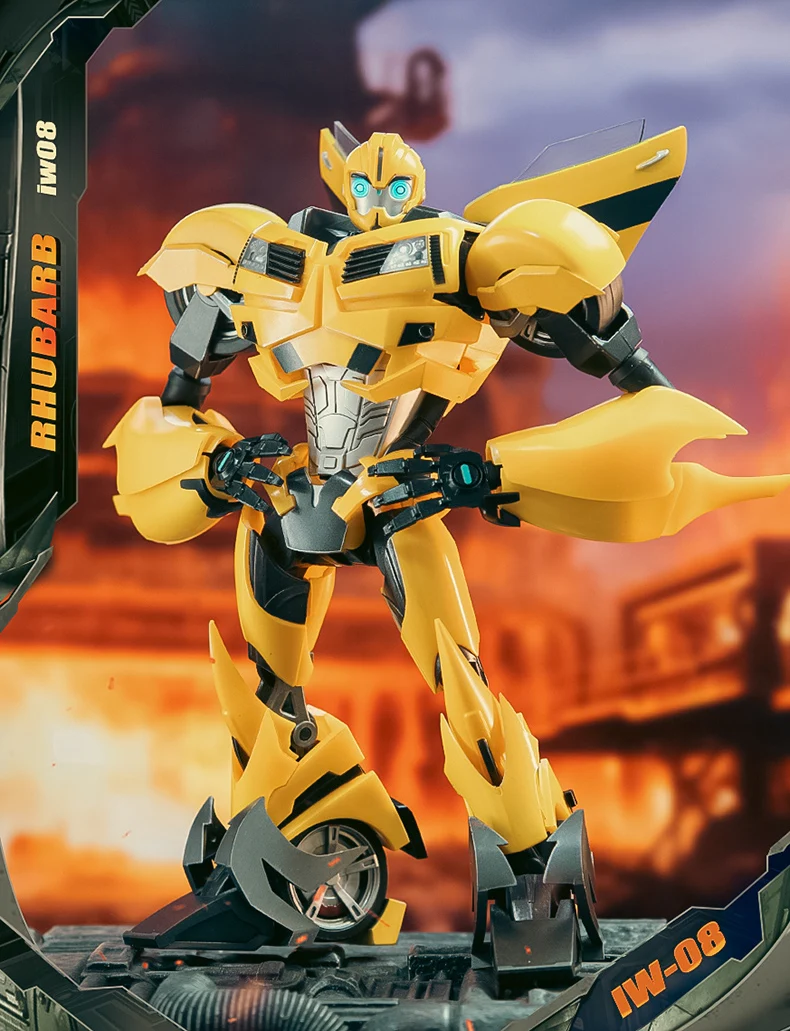 【สินค้าเฉพาะจุด】ของเล่นแปลงร่าง IW-08 Metallic BEE Warrior Action Character Model Original Box Collection Gift ของขวัญวันเกิด