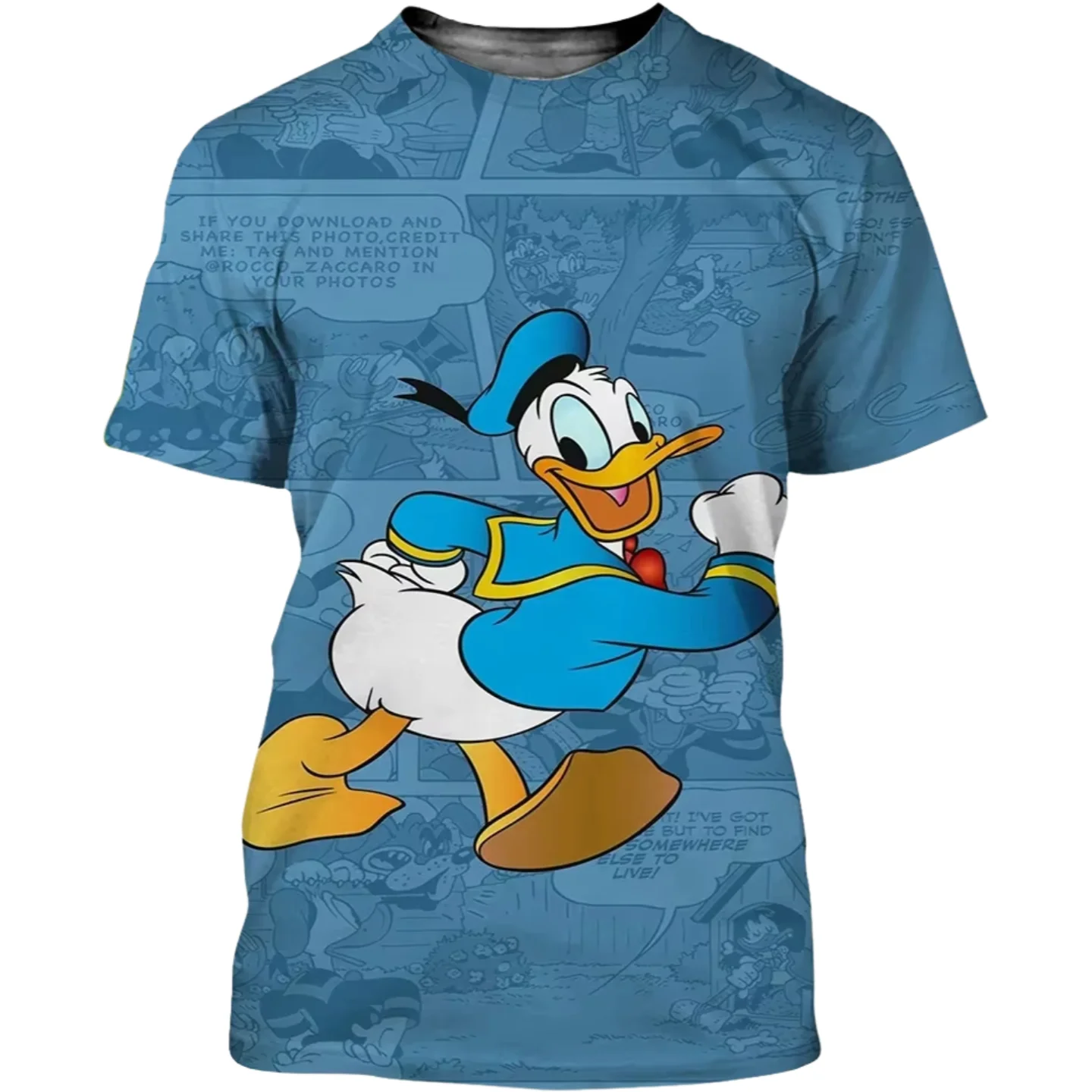 

Cartoon Anime Casual Streetwear Men Women Fashion T-Shirt Tees Tops 2025 Summer Disney Donald Duck Graphic 3d Print T-Shirts