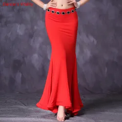 2021 New Women Belly Dance Practice Long skirt Sexy Modal Belly Dance Training Wear belly dance Mermaid skirt