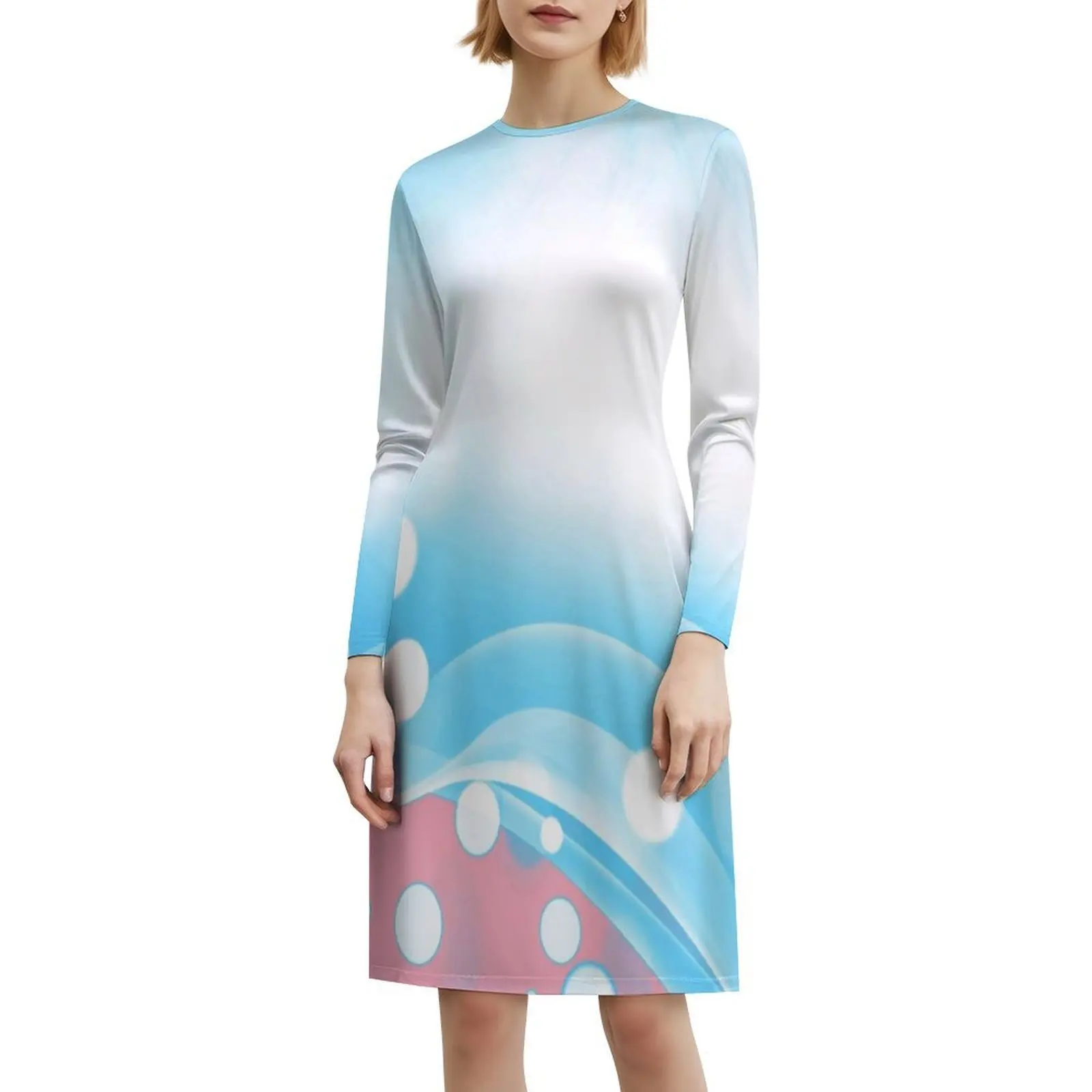 Trans Pride Semplice astratto che cade luminosità Abito da festa streetwear da donna Stampa alla moda Abbigliamento da club per l'orgoglio trans femminile