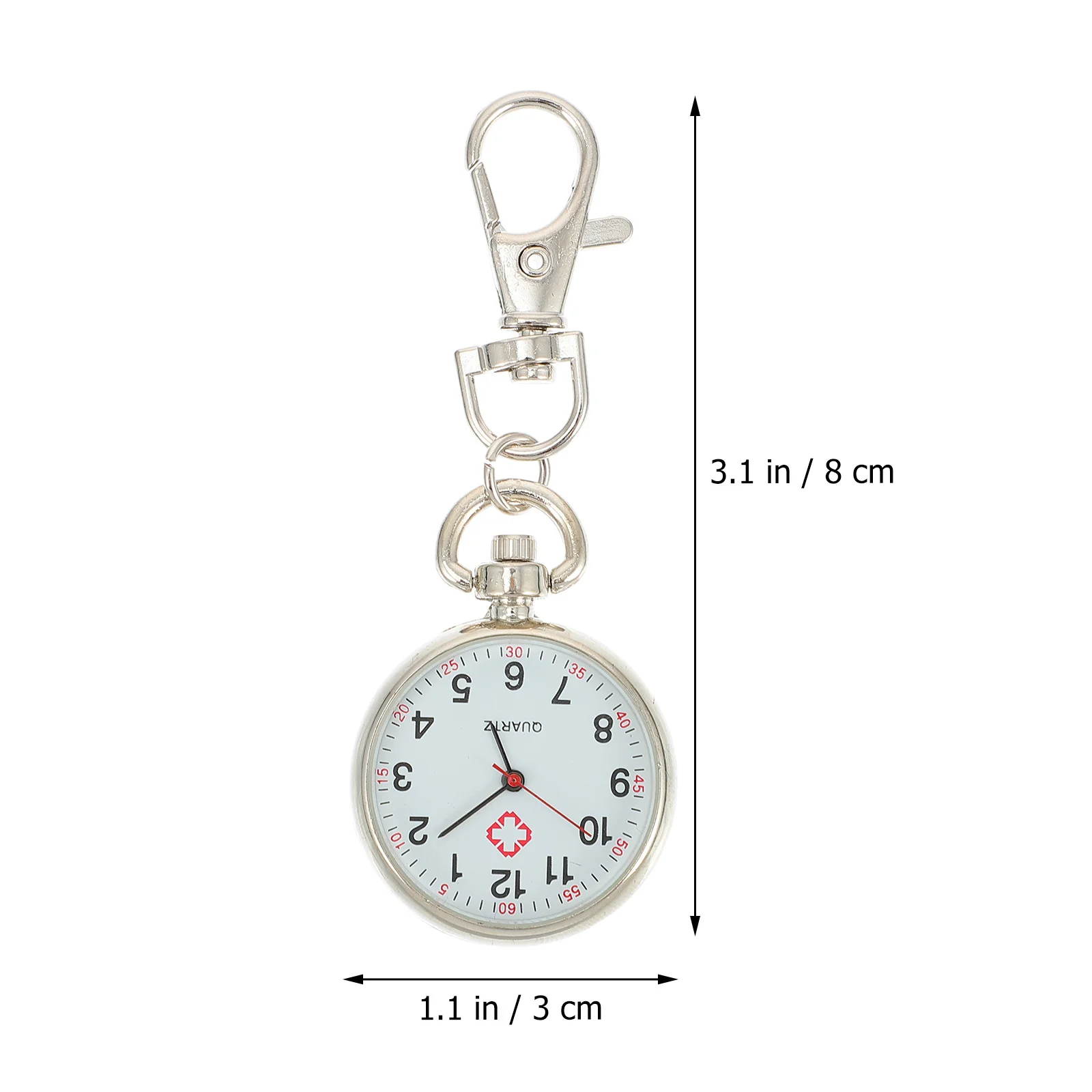 1 قطعة أرقام كبيرة ممرضة ساعة قسط سبائك الزجاج البناء وقت دقيق حفظ ساعة الجيب للممرضات المسنات