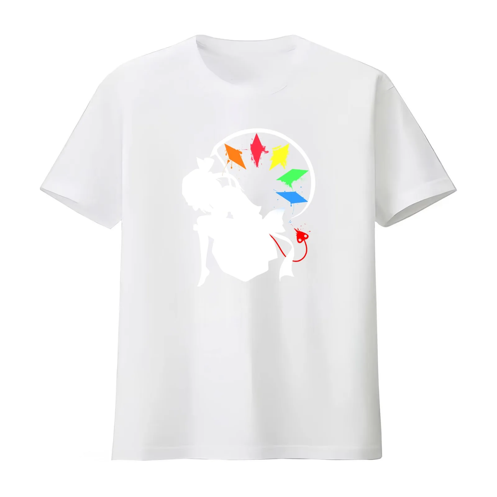 Splat Flandre T-Shirt Summer Casual Cotton Tee Oversized Streetwear Tops Vintage Graphic Print Loose Fit Short Sleeve