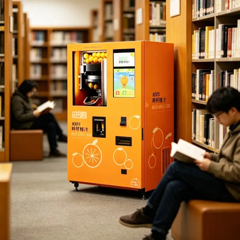 Distributeur automatique intelligent de jus d'orange frais pour intérieur, personnalisable et en gros, à vendre