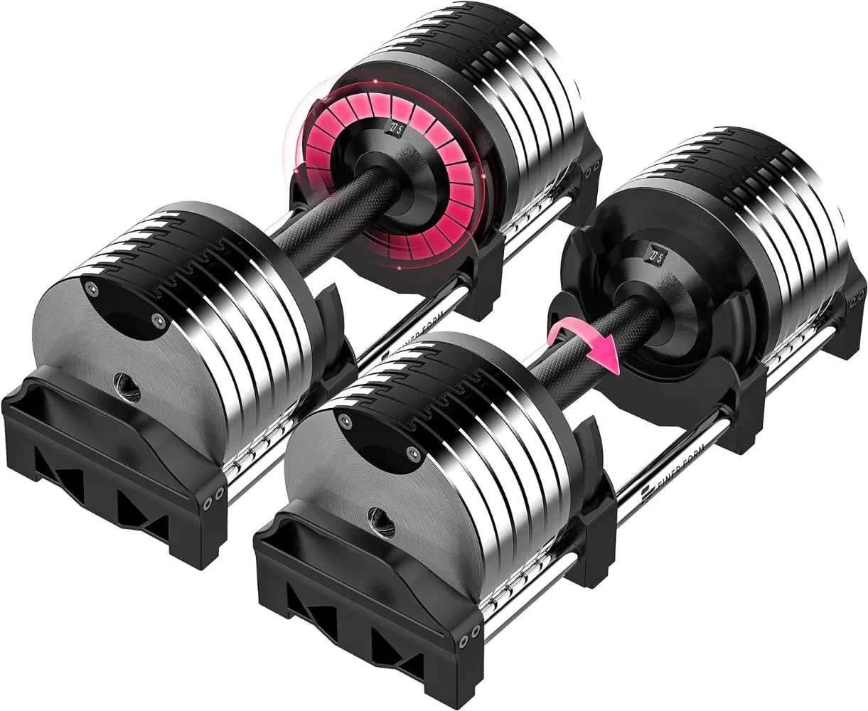 This Female-Friendly Adjustable Dumbbell Set. Go Up Or Down in 2.5 LB Increments with These Adjustable Weights, Sold as A Pair.