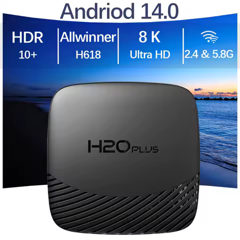 HONGTOP H20PLUS Smart Android TV Box Android 14.0 H618 64GB 2.4&amp;5G WIFI 8K Media Player Android Very Fast 1080P Set Top Box