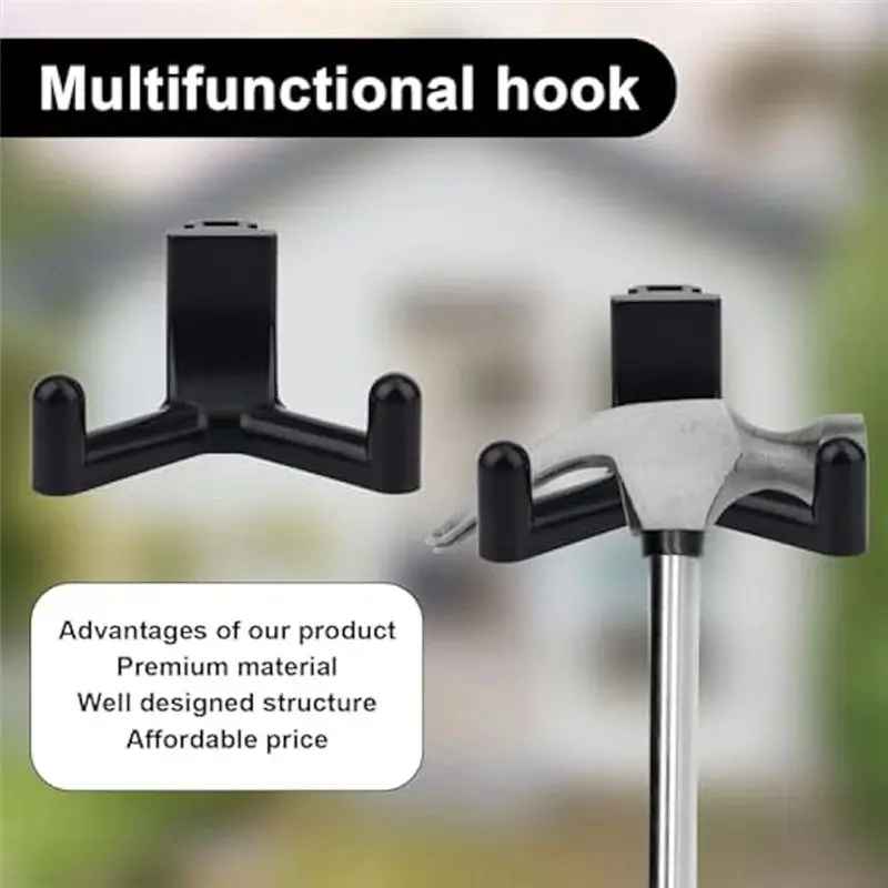 AT63-10Pcs Tool Hooks For Shed,Plastic Garage Organization Tools Garden Tool Hooks Shed Organization Accessories