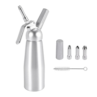 AT59 Professional Whipped Cream Dispenser Stainless Steel 500ML Capacity Canister Homemade Whipped Cream Maker