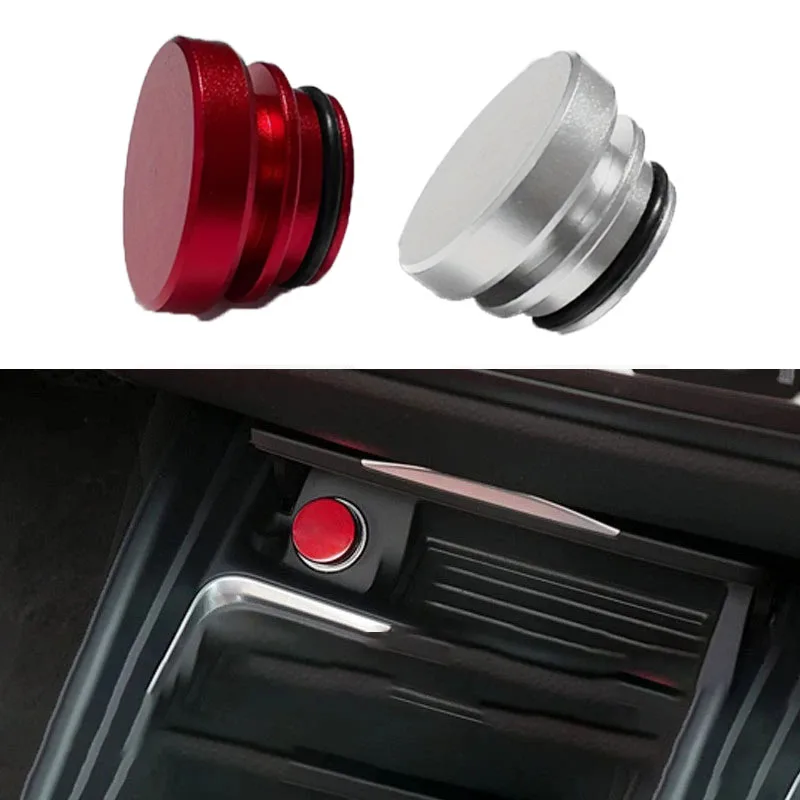 1pcs Universal Aluminum Alloy Ignition Cap Button, Car Cigarette Lighter Cover 12V Dust Plug Replacement, Suitable for Most Cars