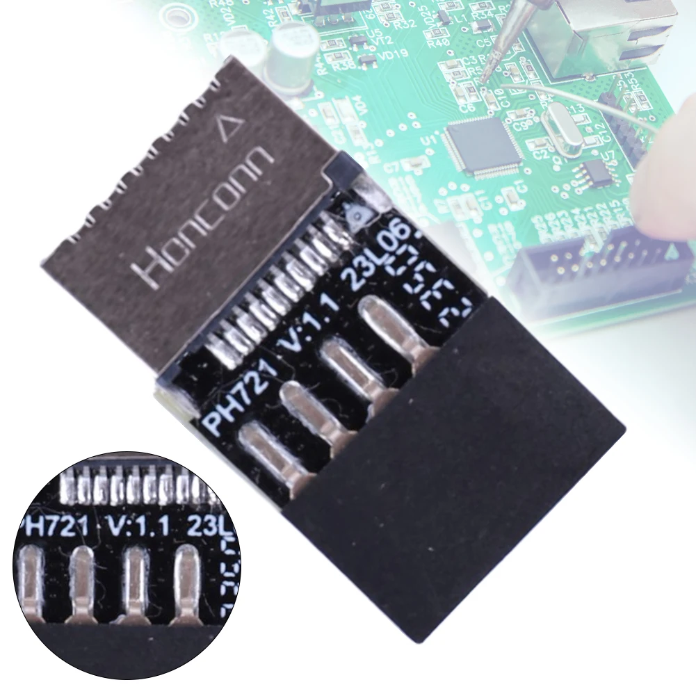 

Адаптер-удлинитель Type-E на USB 2.0 с 9-контактным разъемом, адаптер для материнской платы USB-C, 9-контактная карта-удлинитель USB 2.0