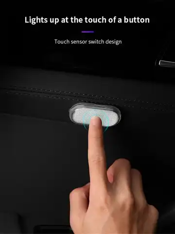 Multi Color Car Light Wireless LED Touch Light Roof Ceiling Sensor Read Lamp Mini USB Charging Light Auto Interior Accsesories
