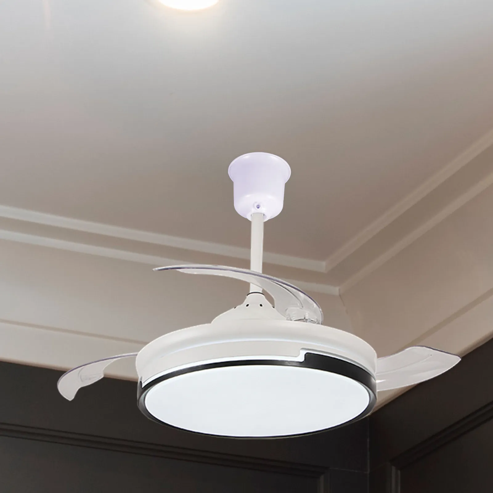 Ceiling Fan Bottom Canopy Plastic Long-Lasting Dust Protection Easy Installation Fan Parts Kit Home Decorations