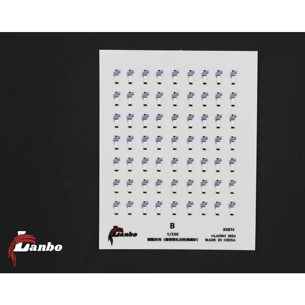 Lanbo 모델 3D 인쇄 3501I 1/350 해군 선원 (범용 인사 흰색 바다 정신 셔츠) 모델 구축 키트 용