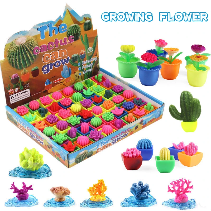 1pc Plant Flower Swell With Water Growing Up In Water Creative Magic Water-absorbing Expansion Toys Children Christmas Gifts