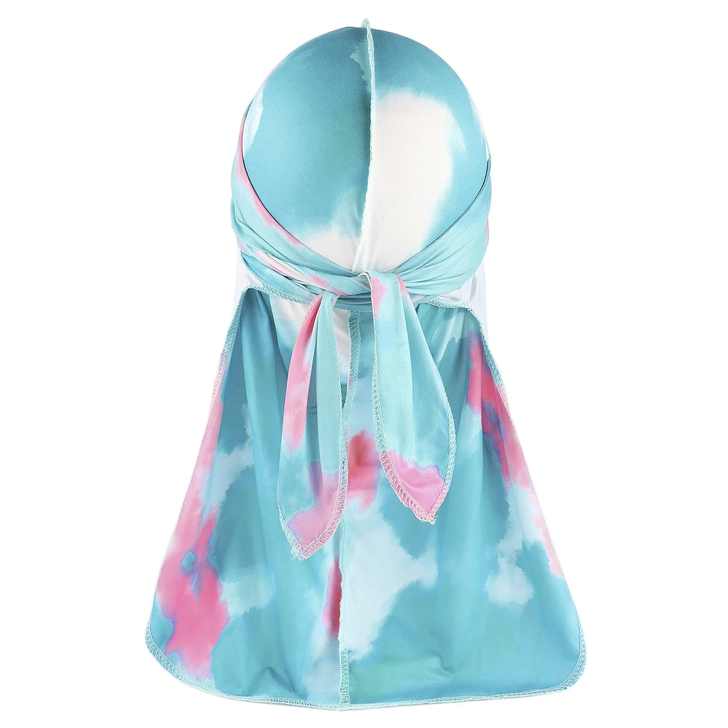 Modische Camouflage Herren Seiden-Durags Turban Bedruckt Unisex Seiden-Durag Kopfbedeckung Bandanas Stirnband Haaraccessoires Piratenhut Wellenmuster Tücher – Detail 3