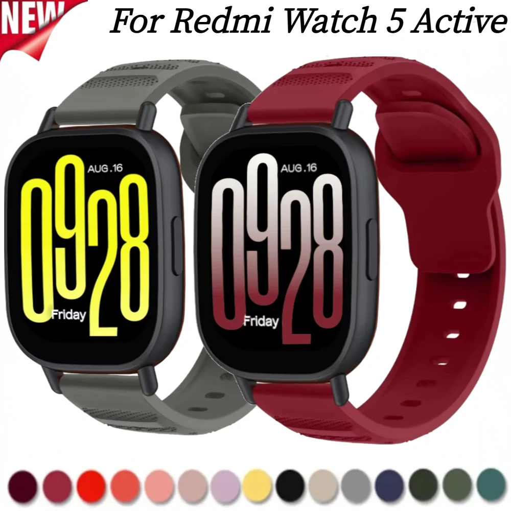 สายซิลิโคนสําหรับ Redmi Watch 5 Active Huawei Watch GT4/5 Pro สร้อยข้อมือกีฬาสายรัดข้อมือสําหรับ Redmi Watch 5 Lite เข็มขัดอุปกรณ์เสริม
