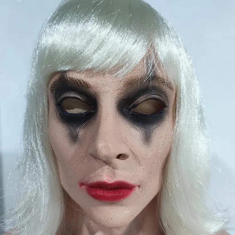 QQ78요청7라텍스 할로윈 헤드 세트 영화 및 TV 배우 대머리 아름다움 실물 같은 소품 재미있는 마스크 코스프레 의상 착용