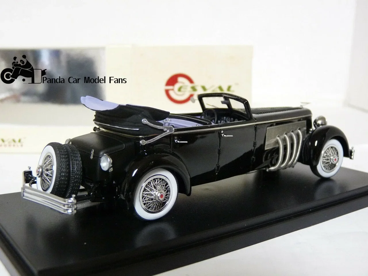 ESVAL 1/43 Duesenberg Car Model Duesenberg SJ Town Car 2405 Black Collectible Decoration Souvenir Die-casting Resin