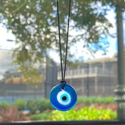 Turkish Blue Eye Home Car Auto Accessories Evil Eye Blue Auto Decor Amulet Interior Decor Car Pendant Minimalist Style Necklace