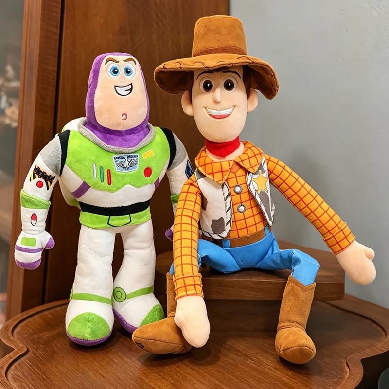 

35-105cm Buzz Lightyear and Woody Toy Story Plush Toys Cartoon Plushie Anime Birthday Pillow Doll Stuffed Gift for Kids Xmas