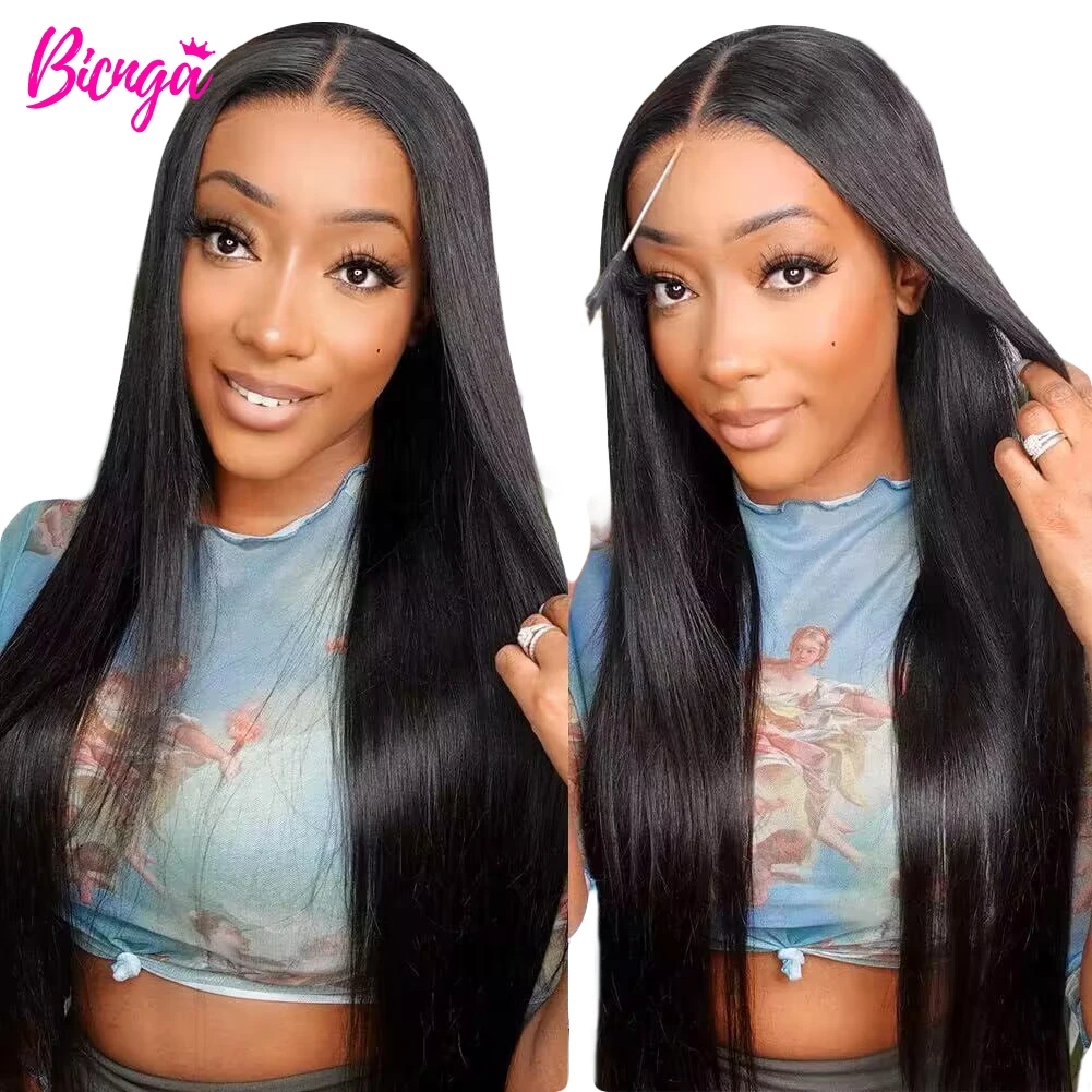 24 26 28 30 inch 6x4 Glueless Wigs Human Hair Wigs for Women Straight Lace Closure Wigs Pre Cut Ready to Wear Lace Wigs Top Quality Human Hair