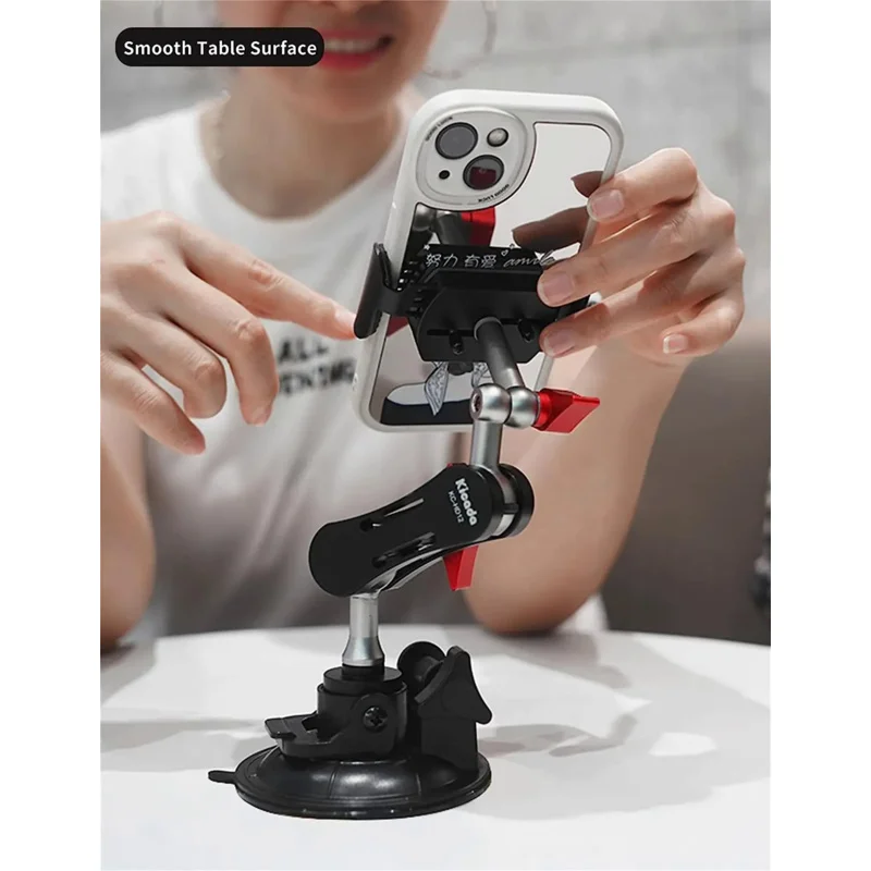 Supporto per telefono da tavolo Canfon, regolabile e 360 °   Schermo rotante, tutto in metallo, universale, 4,5-7,0 pollici