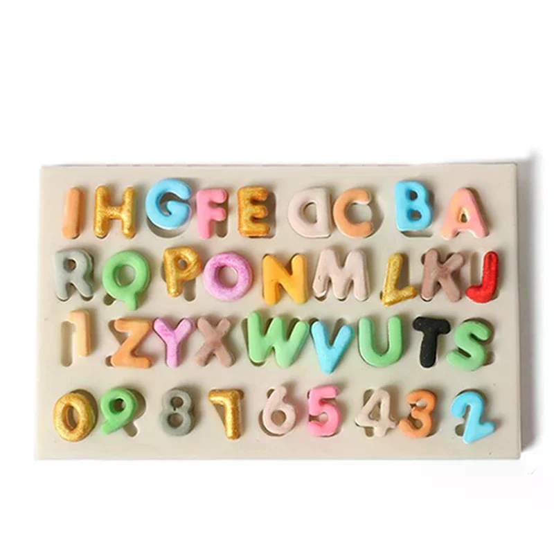 .1Pc Silicone Letters Numbers Fondant Cake Mold DIY Sugarcraft Chocolate Baking Decor. view 2