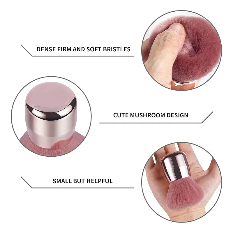1 Stück Professioneller Nagelkunst-Pilzbürste, Runde Bürste für Farbgel, Staubreinigung, Make-up-Bürste, Maniküre-Zubehör, Werkzeuge – Detail 4