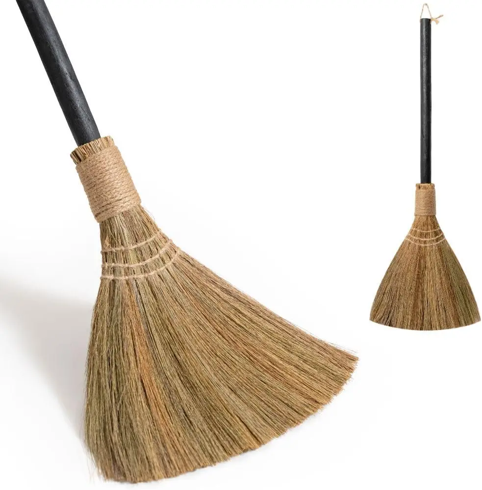 

Натуральная метла с черной ручкой - Метлы для свадебных церемоний, Хэллоуина, DIY-проектов