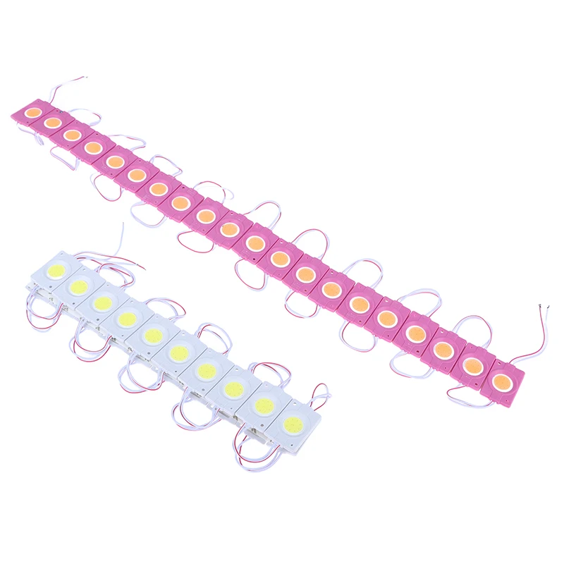 20pcs Led Module 12V Cob Mini Led Light Waterproof Advertisement Led Panel Digital Sign Warm White Red Green Blue Yellow