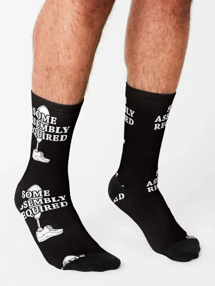 Leg Amputee Some Assembly Required Gift Socks Men's fashionable Run Woman Socks Men's
