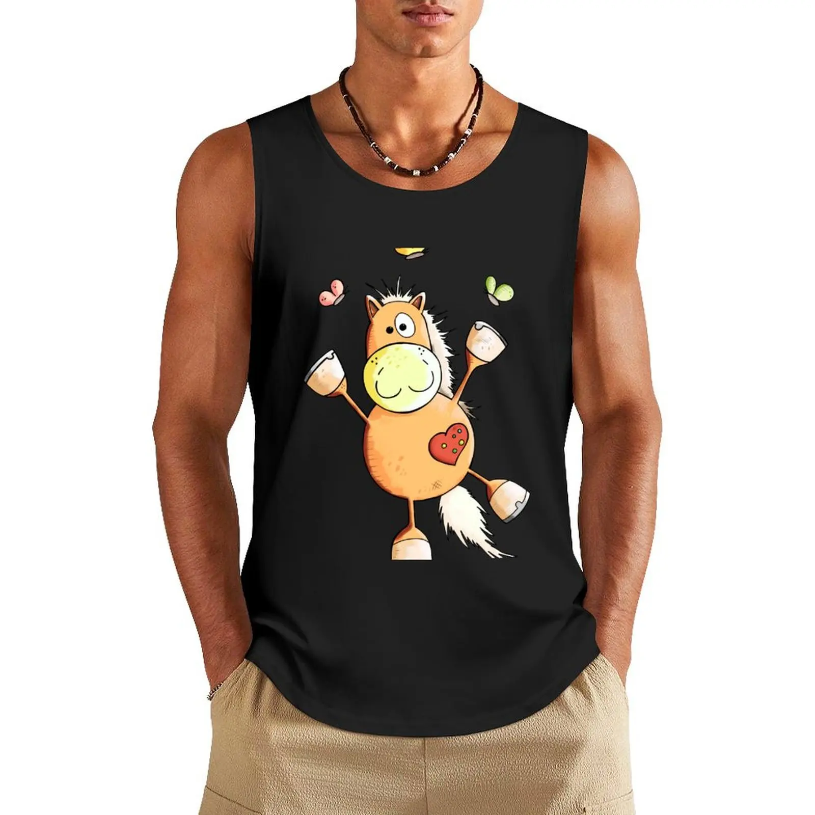 

Dancing Horse With Butterflies Tank Top Muscle fit Men's t-shirts