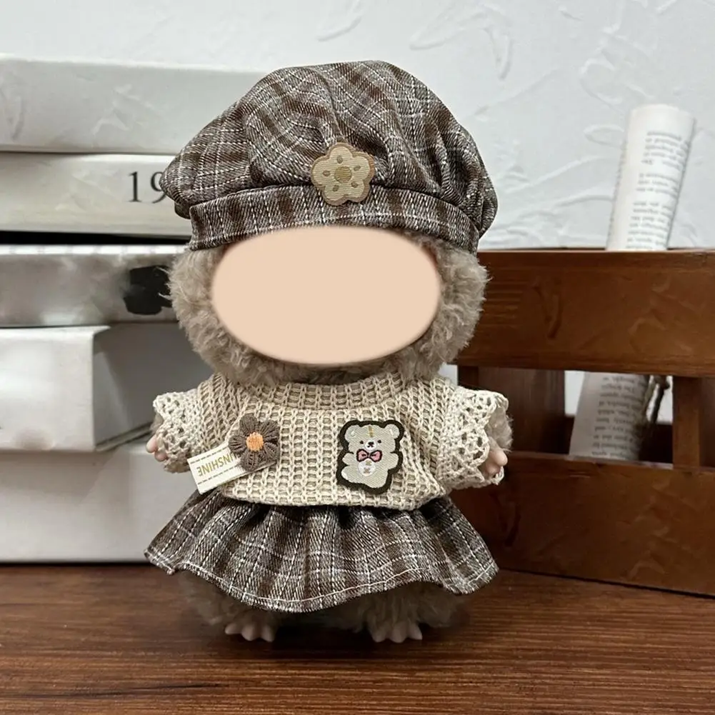 1 Juego de Mini ropa para muñeca, accesorios para muñeca de algodón Labubu de 17cm, traje de repuesto, regalo de ropa