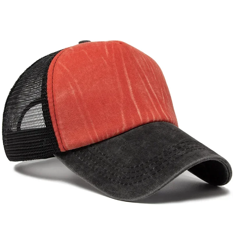 

1pcs Baseball Cap Men's Summer Breathable Mesh Sun Hat Unisex Cotton Snapback Cap Truck Caps Visor