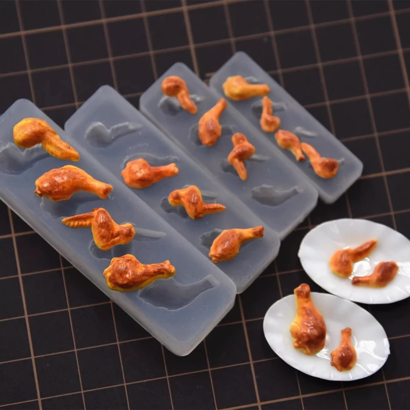 Miniature Chicken Legs Wings Silicone Molds Handmade DIY Ultra-light Clay Resin Clay Making Small Ornaments Auxiliary Molds