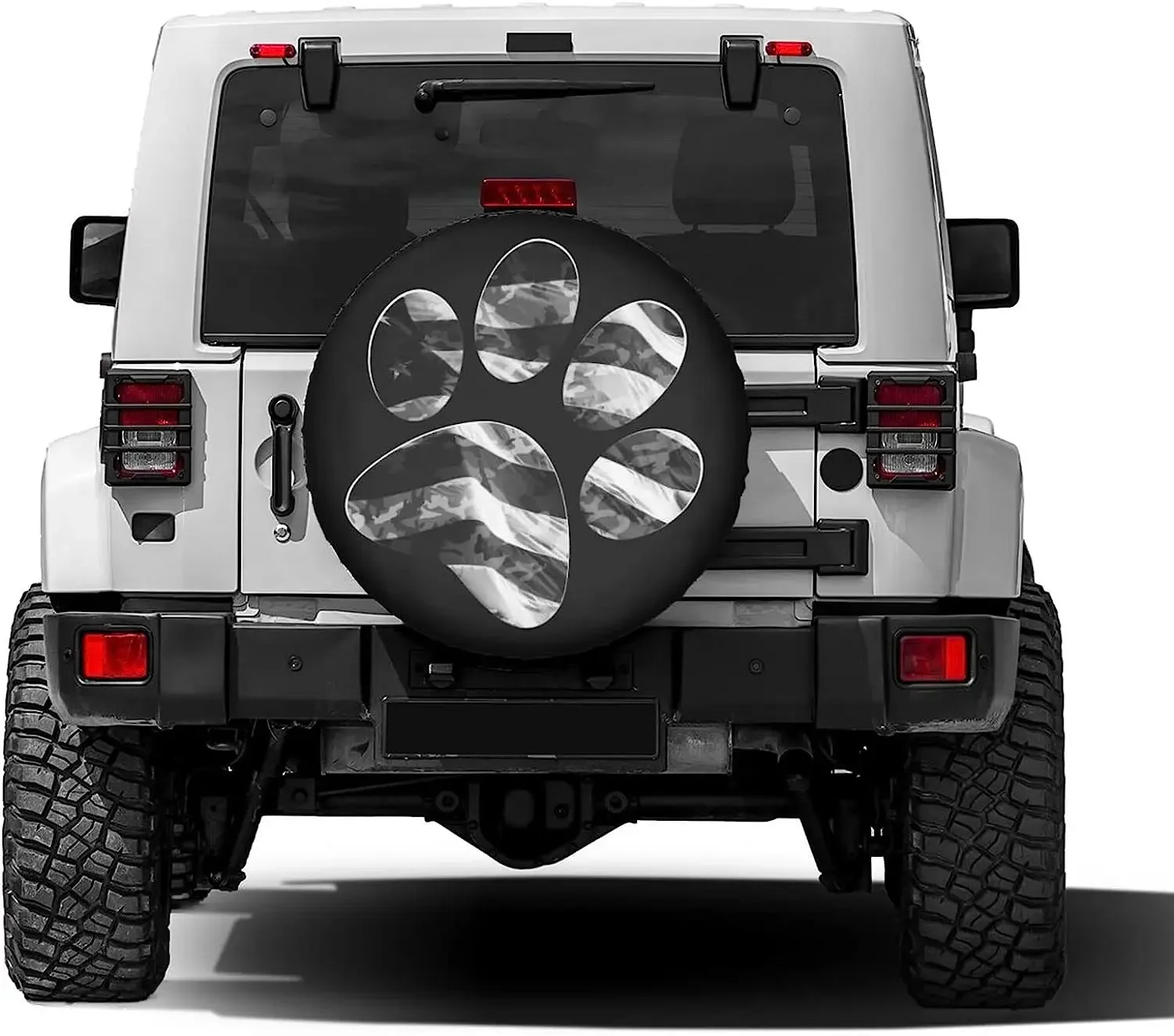 

Paws Us American Flag Spare Tire Cover Dust-Proof Wheel Tire Cover Fit Trailer RV SUV and Many Vehicle 15 Inch Autos Accesorios