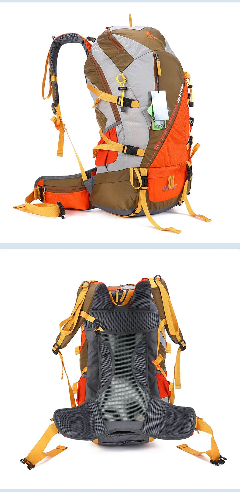 50L Wasserdichter Reiserucksack für Damen, Camping-, Wander-, Laptop-Tagesrucksack, Trekking- und Kletterrucksack für Herren, Wanderzubehör – Detail 22