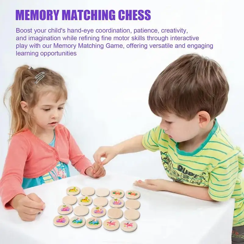

Memory Matching Game Matching Board Game Logical Thinking Training Toys For Children Aged 3 Dinosaur Pattern Educational
