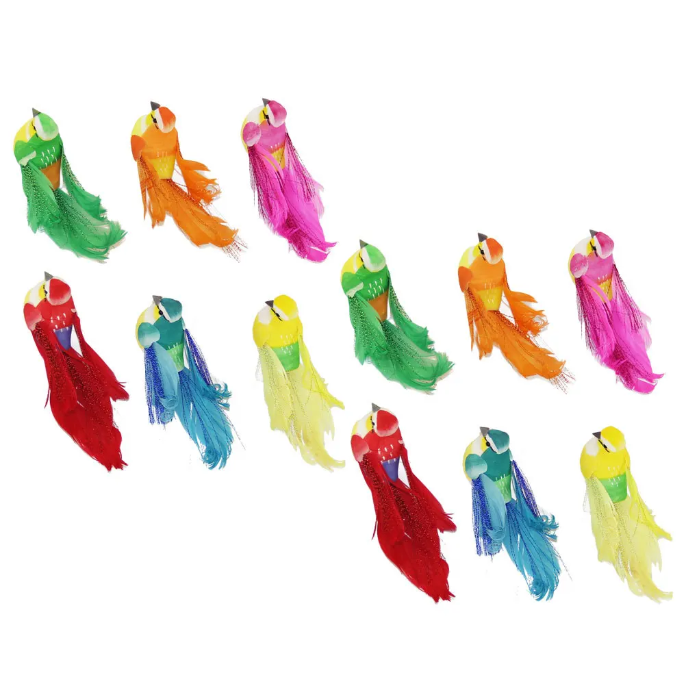 

12Pcs Lifelike Artificial Birds Decorative Ornaments for Garden Wedding Party Home Decoration Artificial Bird Bird Ornaments