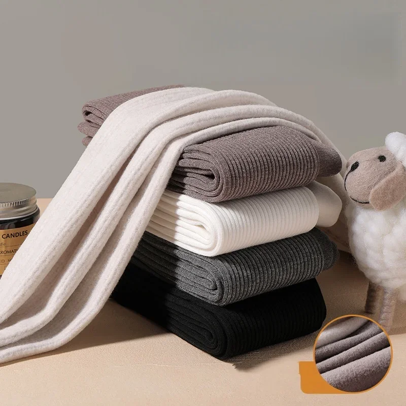2026 neue Jahr Kinder Kleidung Fleece Gefüttert Strumpfhosen Für Mädchen Verdicken Elastische Leggings Vertikale Streifen Warme Baby Mädchen Strumpfhosen