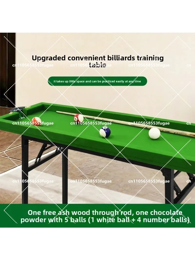

Five-Point Aiming Foldable Billiard Training Table No Rubber Cushion Single Hole Snooked Pocket Home Practice Pool Table
