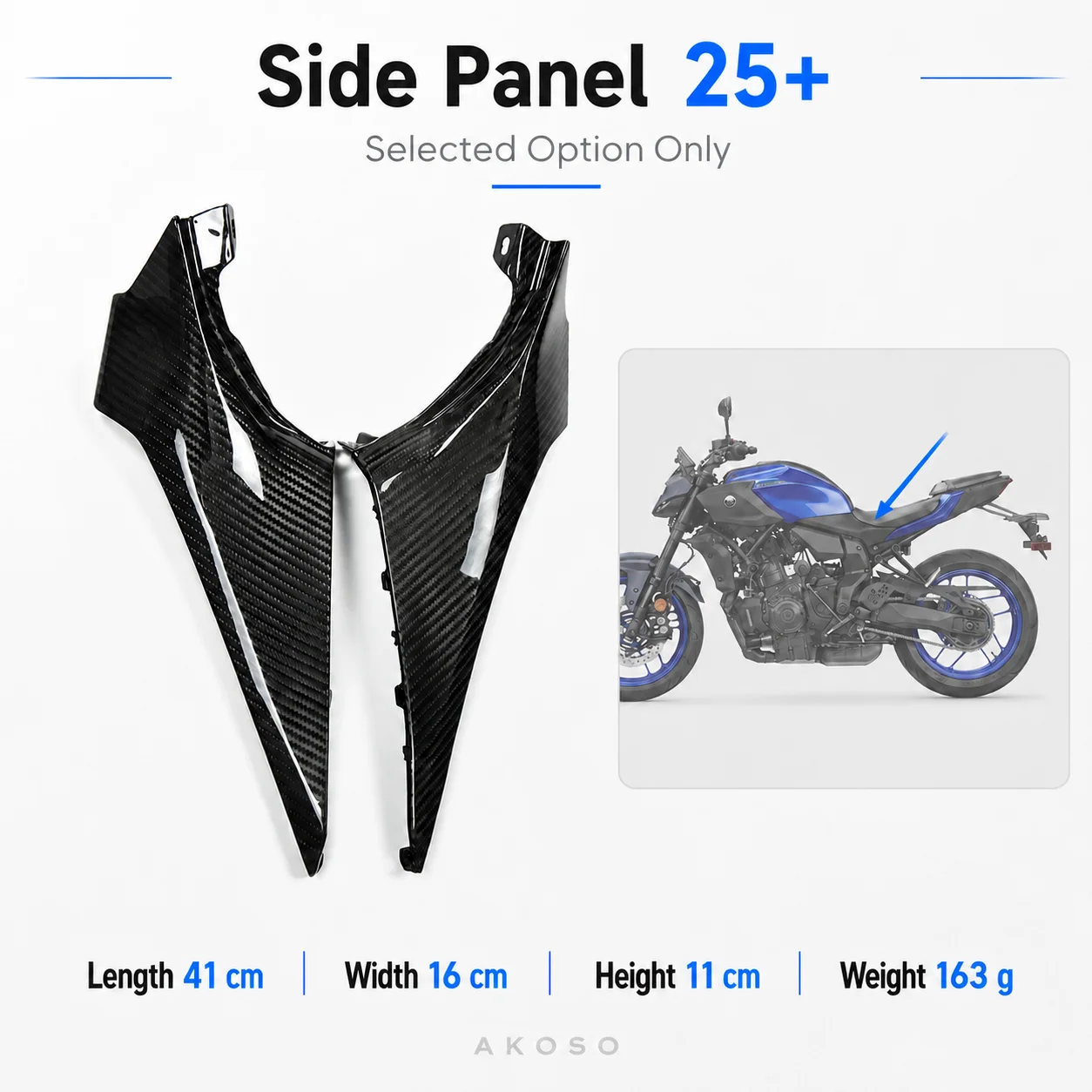 Special Order Link Carbon Fiber Seat Body Radiator Tank Side Panels for Yamaha MT07 MT-07 2025+ Motorcycle Parts
