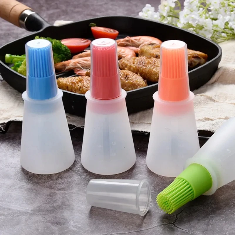 Kitchen Silicone Oil Bottle Oil Brush Baking Barbecue Grill Oil Brush Dispenser Pastry Steak Oil Brushes Kitchen Baking BBQ Tool