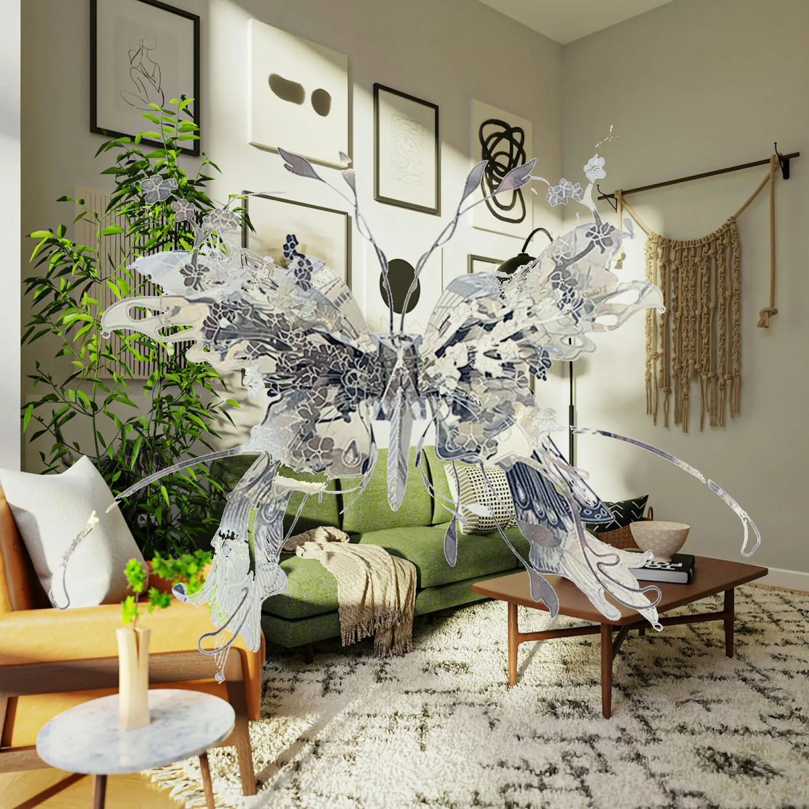 DIY 3D Metal Puzzle Butterfly Model Creative Mind Teaser Set for Adults Home Shelf Decor