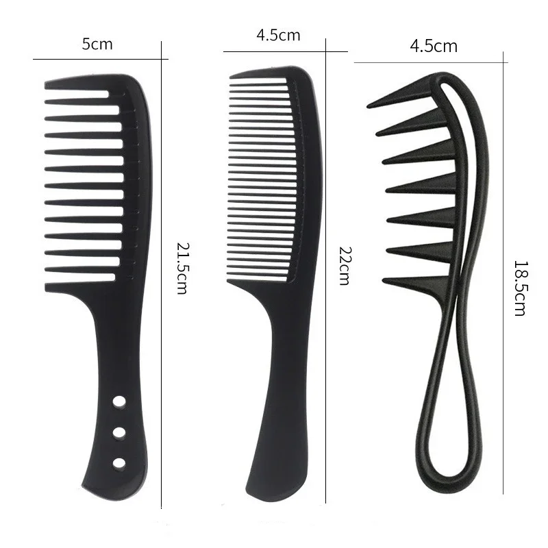 Black Professional Hair Brush Hard Carbon Cutting Comb Heat Resistant Salon Hair Brushes Barber Pin Tail Antistatic Combs Men