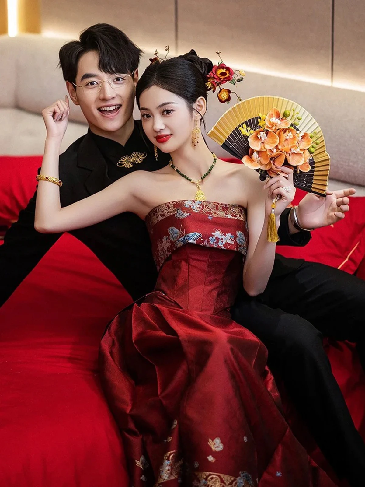 

Red Wine Color New Chinese Sle Wedding Dr Advanced Sensation Improved Engagement Ma Face Skirt 2025 New Wedding Return G...