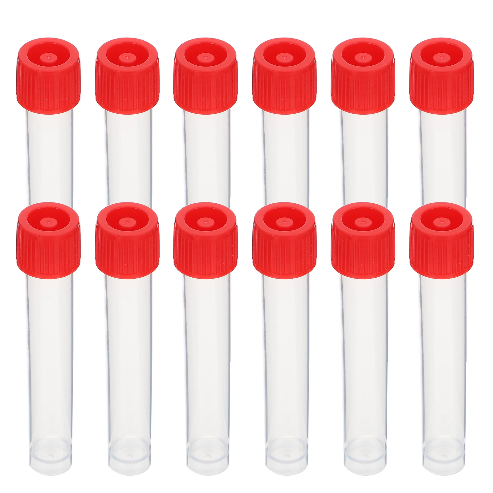 

20 Pcs Disposable Sampling Tube Test Testing Tubes with Caps Sample Plastic Red