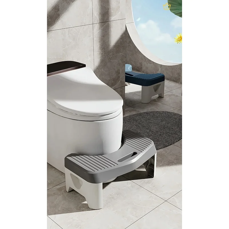Anti-Slip Thickened Toilet Squat Stool, Comfort Bathroom Foot Stool for Adults, Kids and Pregnant Women